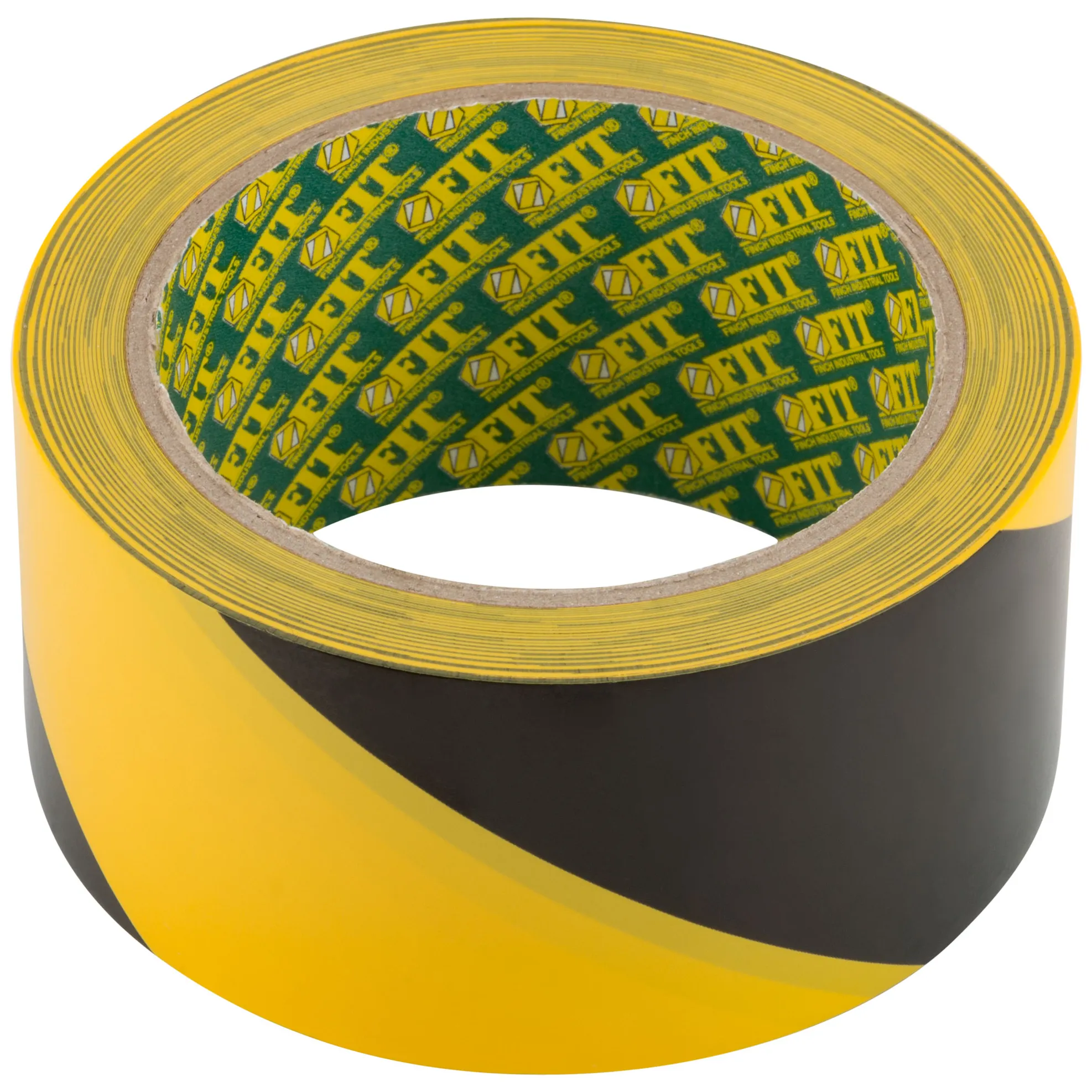 Лента разметочная клейкая (черно-желтая) 50 мм х 25 м FIT 11859