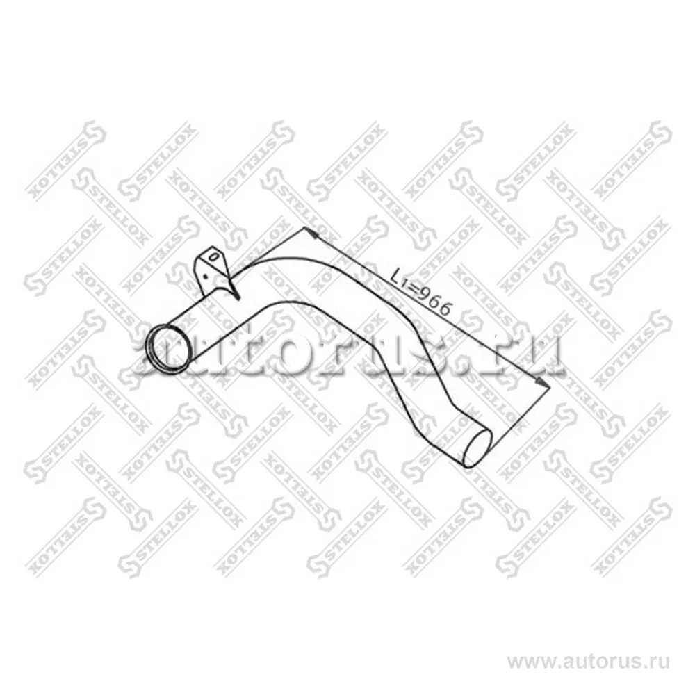 Труба глушителя промежуточная 3-изг DAF XF95 STELLOX 82-03789-SX