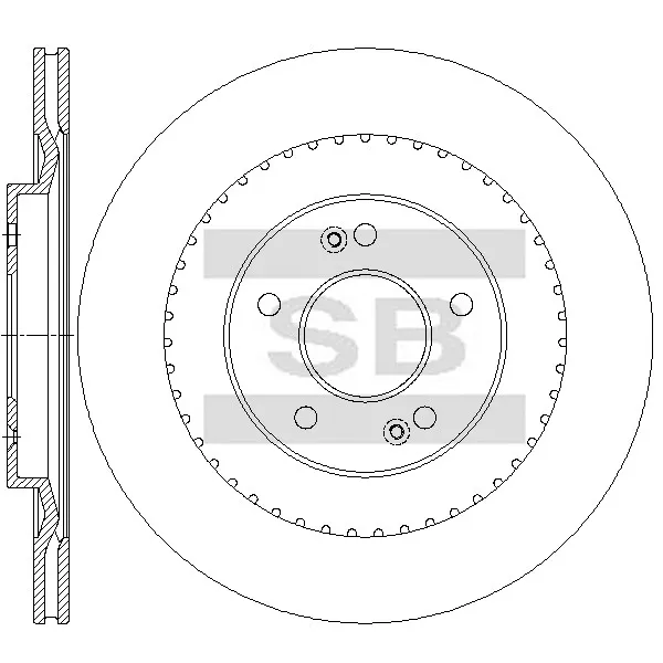 Диск тормозной (сзади) HYUNDAI SANTA FE 18-21 / KIA SORENTO 20- SANGSIN BRAKE SD1192