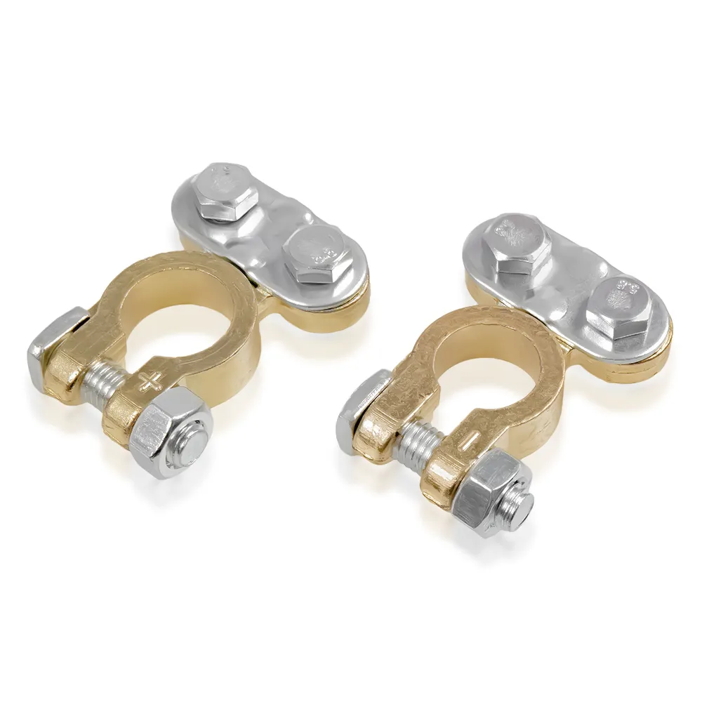 Клеммы АКБ цинково-алюминиевые 2шт, прямые усиленные с крепежом ARNEZI A0103001