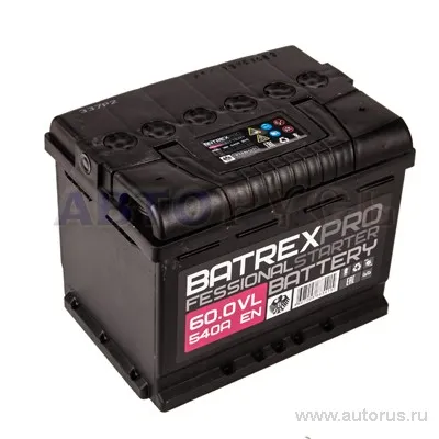 Аккумулятор BATREX STANDART 60 А/ч обратная R+ EN 540A, 242x175x190 6СТ-60.0 6CT-60.0 VL