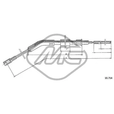 Трос ручника 1200 KAFER Metalcaucho 83689