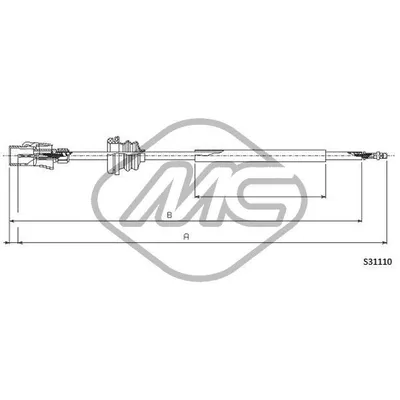 Трос спидометра VW TRANSPORTER 1,6 - 2,0 MM.?2242 Metalcaucho 83652