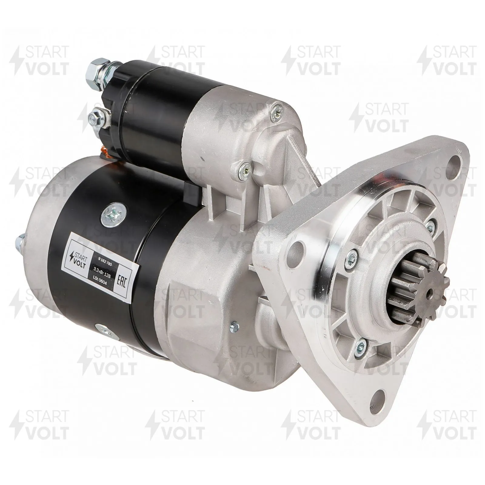 Стартер для с/т МТЗ-80/82/ГАЗ/ПАЗ с дв. ММЗ-Д240/245/260 12В 3,2кВт STARTVOLT LSt 0604