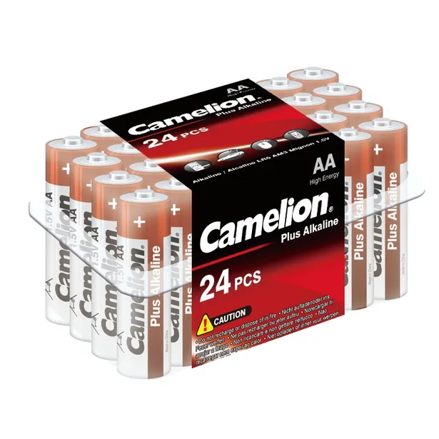 Батарейка алкалиновая Camelion Plus Alkaline AA 1,5V (24 шт) LR6-PB24