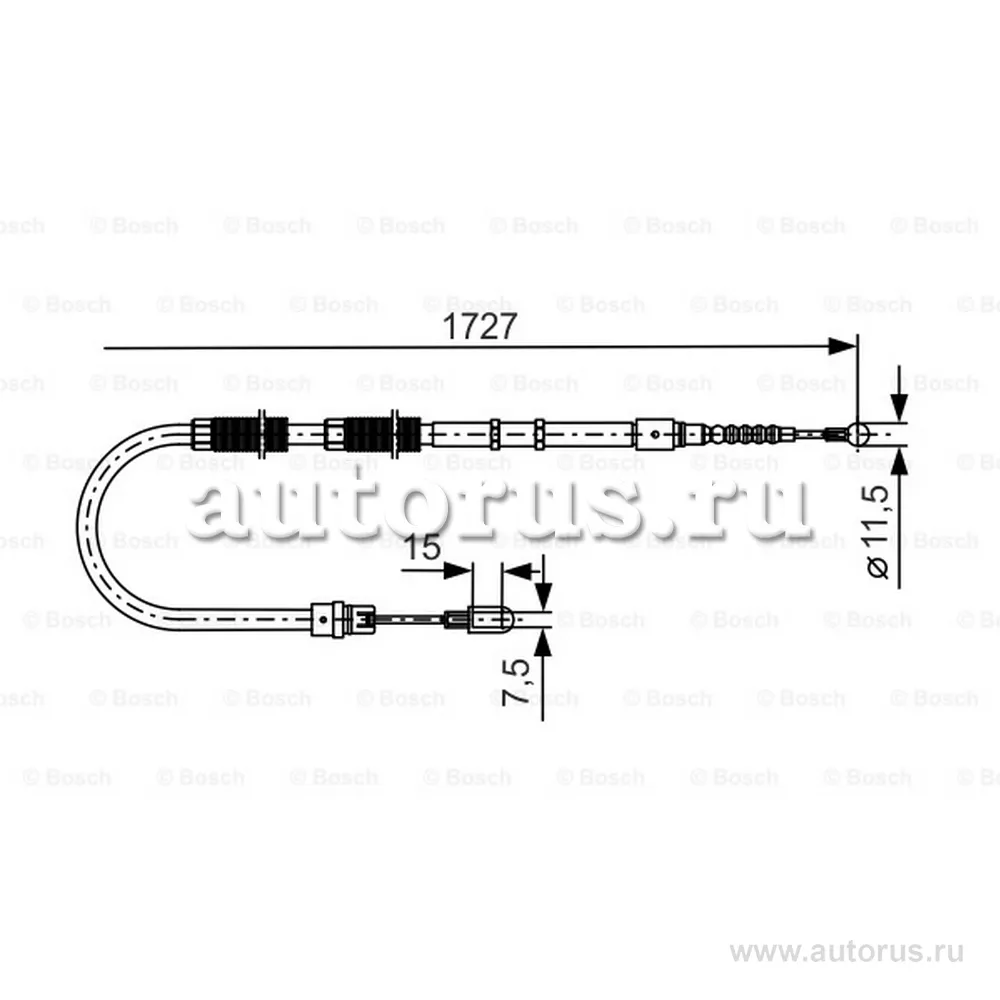 Трос ручника Audi A4 1.83.01.92.5 TDI 01 04 BOSCH 1 987 477 259