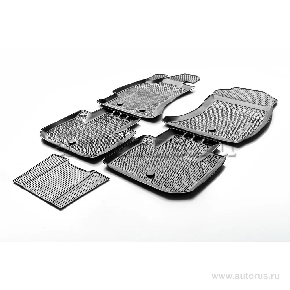 Коврики салона полиуретан черный Hyundai Santa Fe III (DM) 2012- с крепежом COMFORT 20.11.505.PL