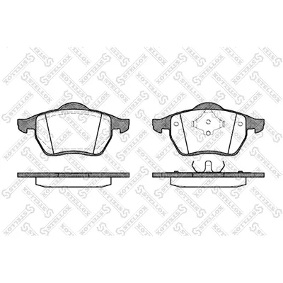 Колодки дисковые п. с антискр. пл. VW Sharan, Ford Galaxy 1.8/2.8/1.9TDi 95-00 STELLOX 401000_SX