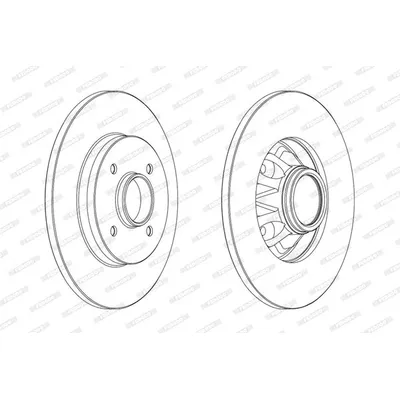 Диск тормозной 1 шт FERODO DDF1791C1