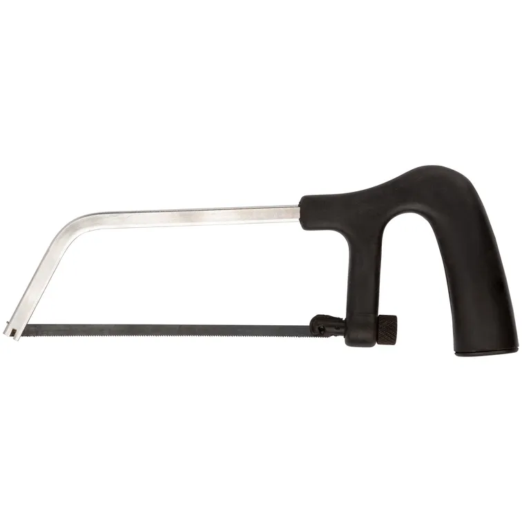 Ножовка по металлу мини 150 мм, пластиковая черная ручка КУРС 40020