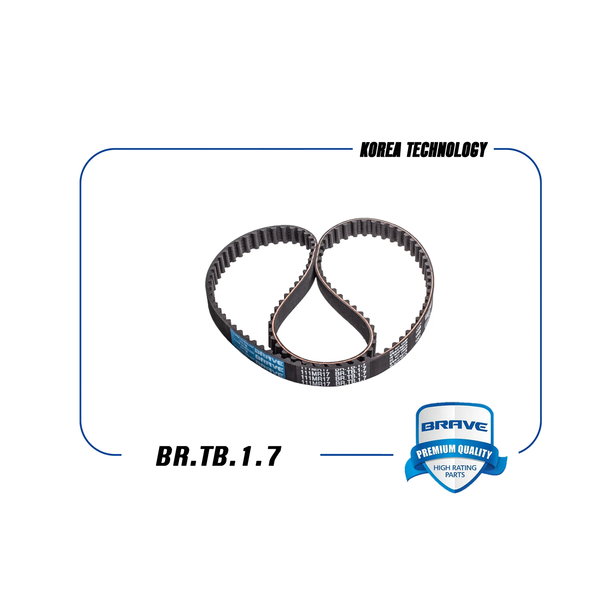 Ремень ГРМ Daewoo Nexia,Chevrolet Lanos,Chevrolet Aveo1.58кл. BRAVE BR.TB.1.7