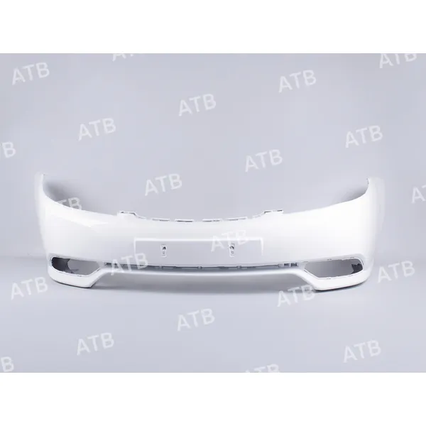 Бампер Daewoo Gentra 2 2013-2015 / Ravon передний Белый под ПТФ ATB 1ADG0011FGAZ