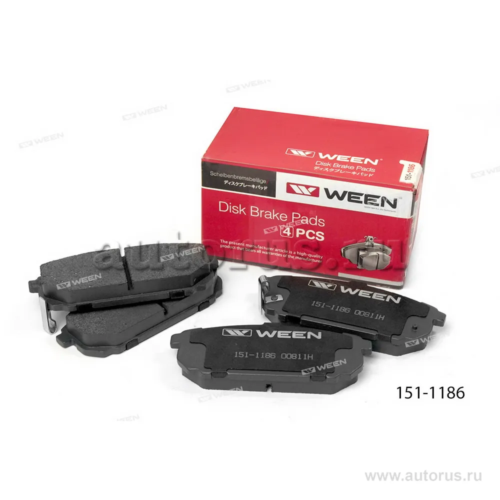 Тормозные колодки дисковые задние KIA Sorento WEEN 151-1186