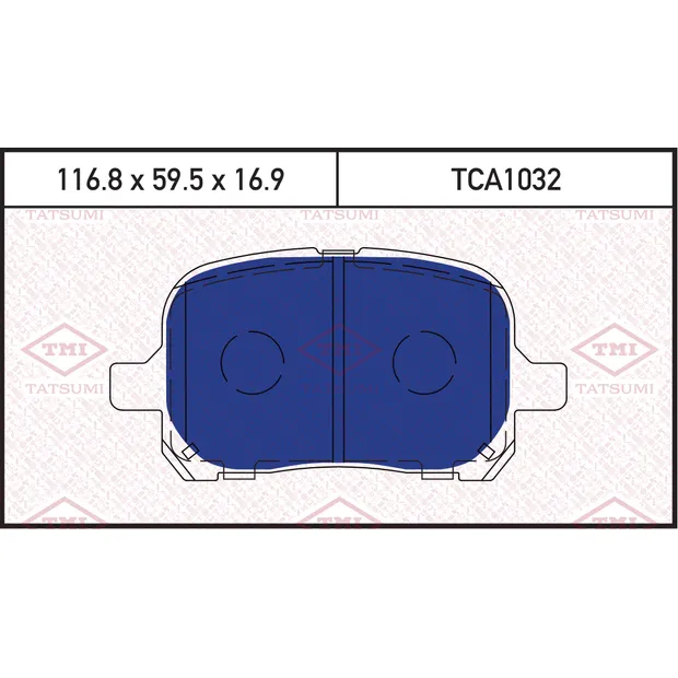 Колодки тормозные дисковые передние TOYOTA Camry/Corolla/Previa 96->LEXUS RX 01-> TATSUMI TCA1032
