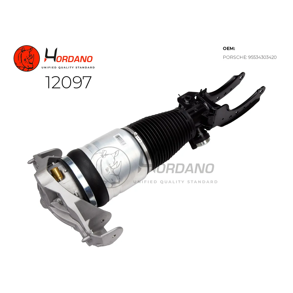 Передний пневматический амортизатор правый PORSCHE Cayenne 955/957 (2002-2010) Hordano 12097