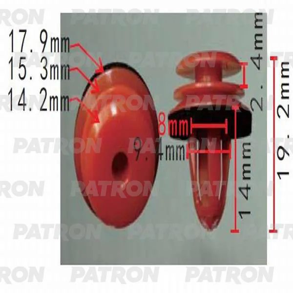 Клипса пластмассовая обшивка двери (белая) BMW \ MINI PATRON P37-0266