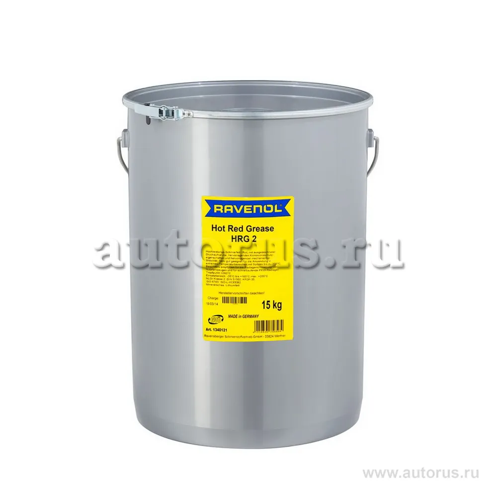 Смазка пластичная RAVENOL Hot Red Grease HRG 2 15 кг Ravenol 1340121-015