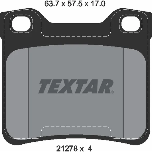 Колодки задние с противошумной пластиной Q+ PEUGEOT TEXTAR 2127803