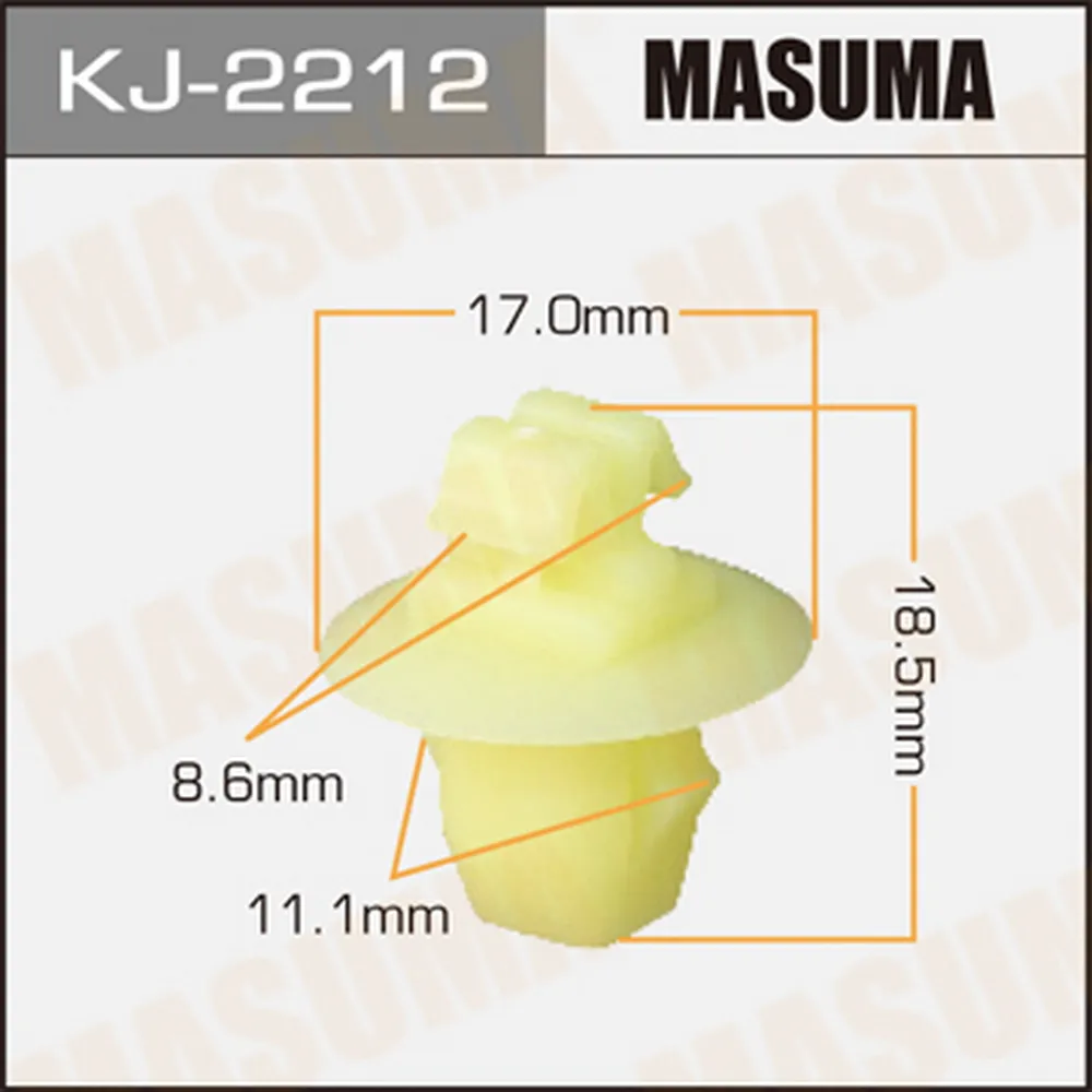 Клипса автомобильная уп.50 MASUMA KJ-2212