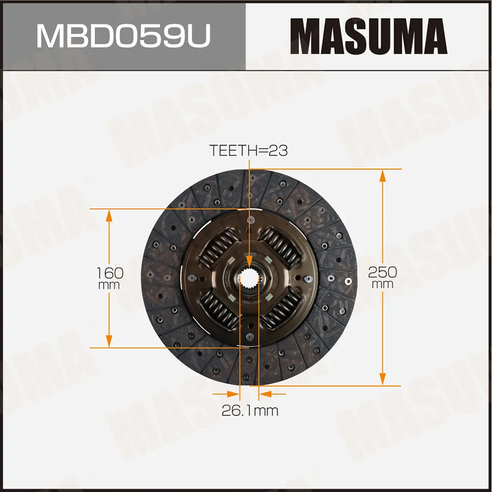 Диск сцепления MITSUBISHI GTO MASUMA MBD059U