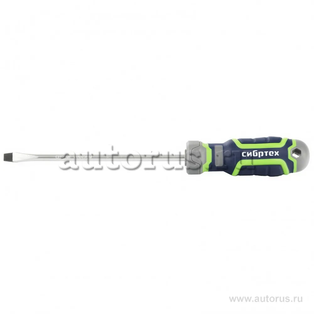 Отвертка SL6x150 мм, CrV, четырехкомпонентная рукоятка СИБРТЕХ 12268