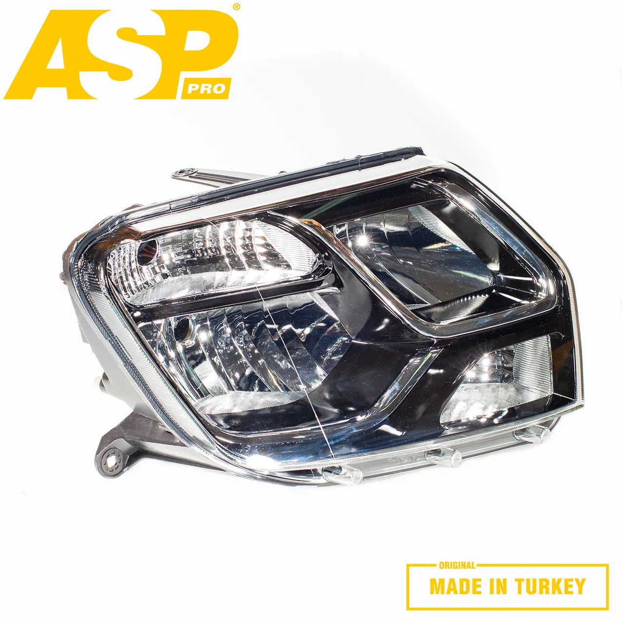 Фара передняя R (черный отражатель) RENAULT Duster Restyling 2014-> ASP LF7020