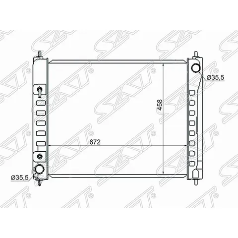 Радиатор NISSAN MURANO VQ35DE 08- SAT NS00077-08