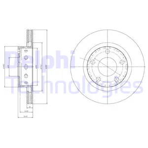 Диск тормозной RE VAG A6Q (4B ), PASSAT S DELPHI BG4057