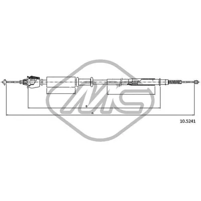 Трос ручника 75 ALL CH.3D280038- DX/SX-RH/LH Metalcaucho 82179