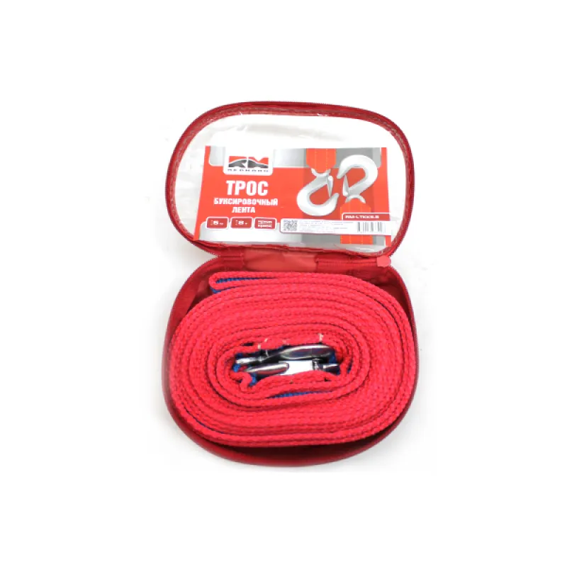 Трос буксировочный лента (5 м 8 т.) крюк/крюк RedMark REDMARK RM-LTKK5.8
