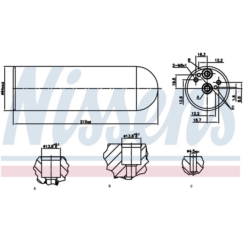 Осушитель кондиционера MB W220+Sprinter 00-06 NISSENS 95231