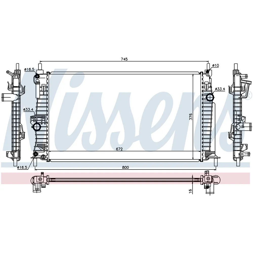 Радиатор NISSENS 68522