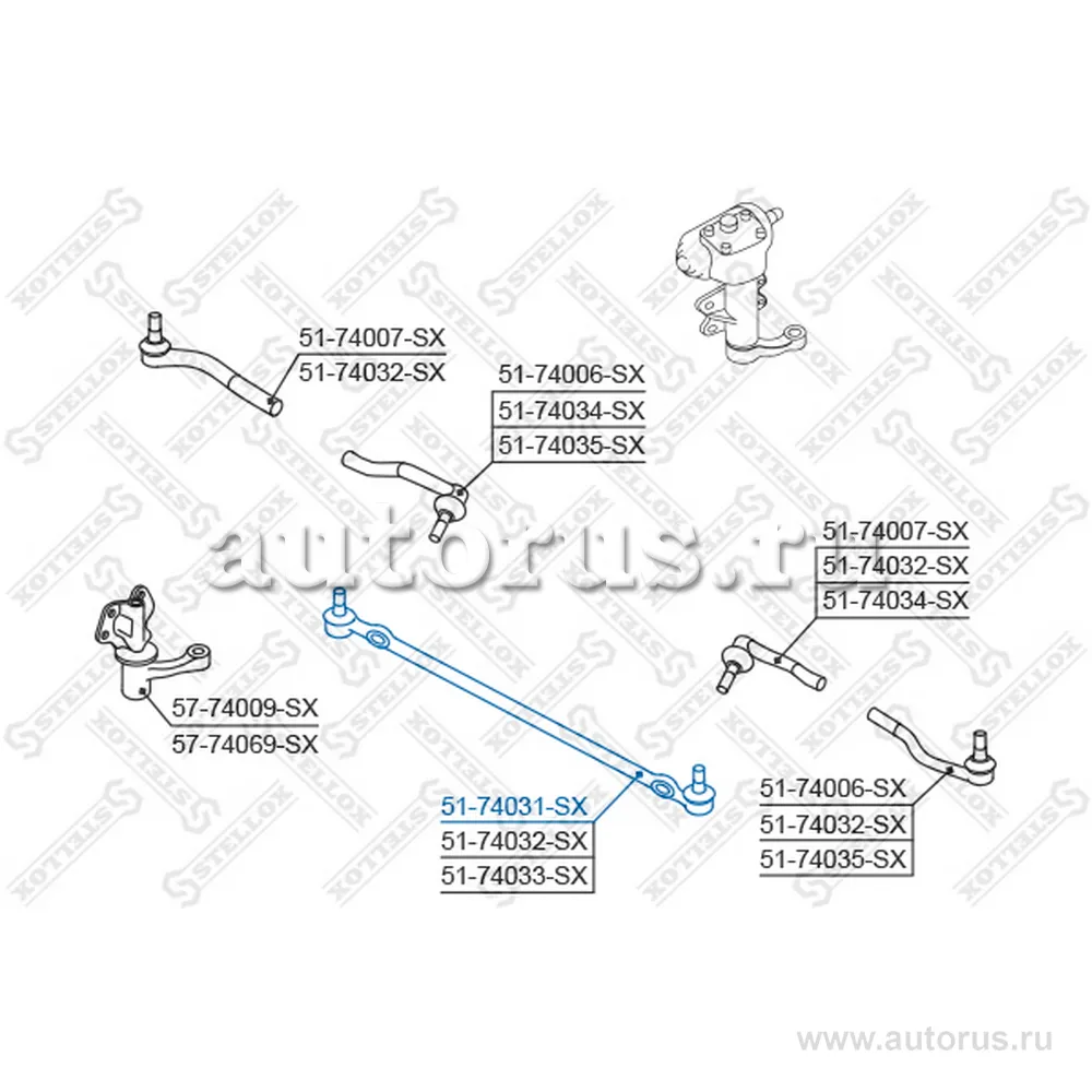 Наконечник рулевой наружный Nissan Urva STELLOX 5174031_SX