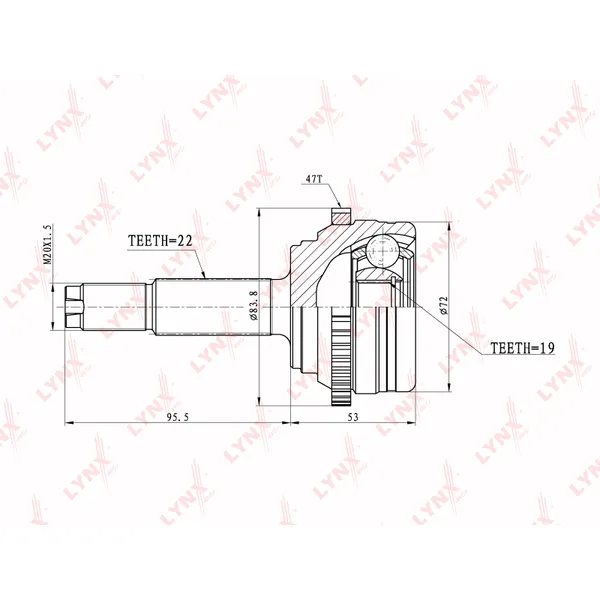 Шрус LYNXauto CO-3631A