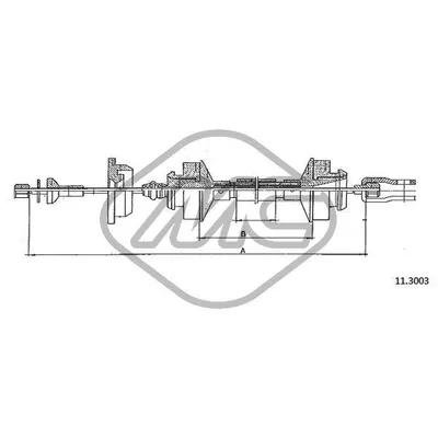 Трос сцепления 205 ALL CAMBIO/GEAR BH3 Metalcaucho 82695