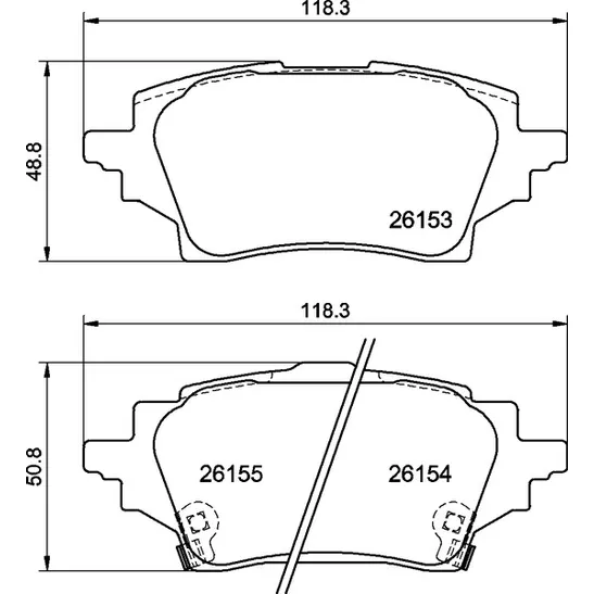 Колодки тормозные TOYOTA C-HR 16- (с противошумной пластиной Q+) зад. TEXTAR 2615301