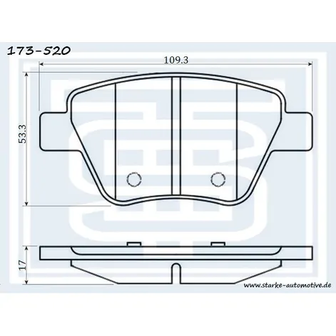 Колодки тормозные VW GOLF VI задние STARKE 173520
