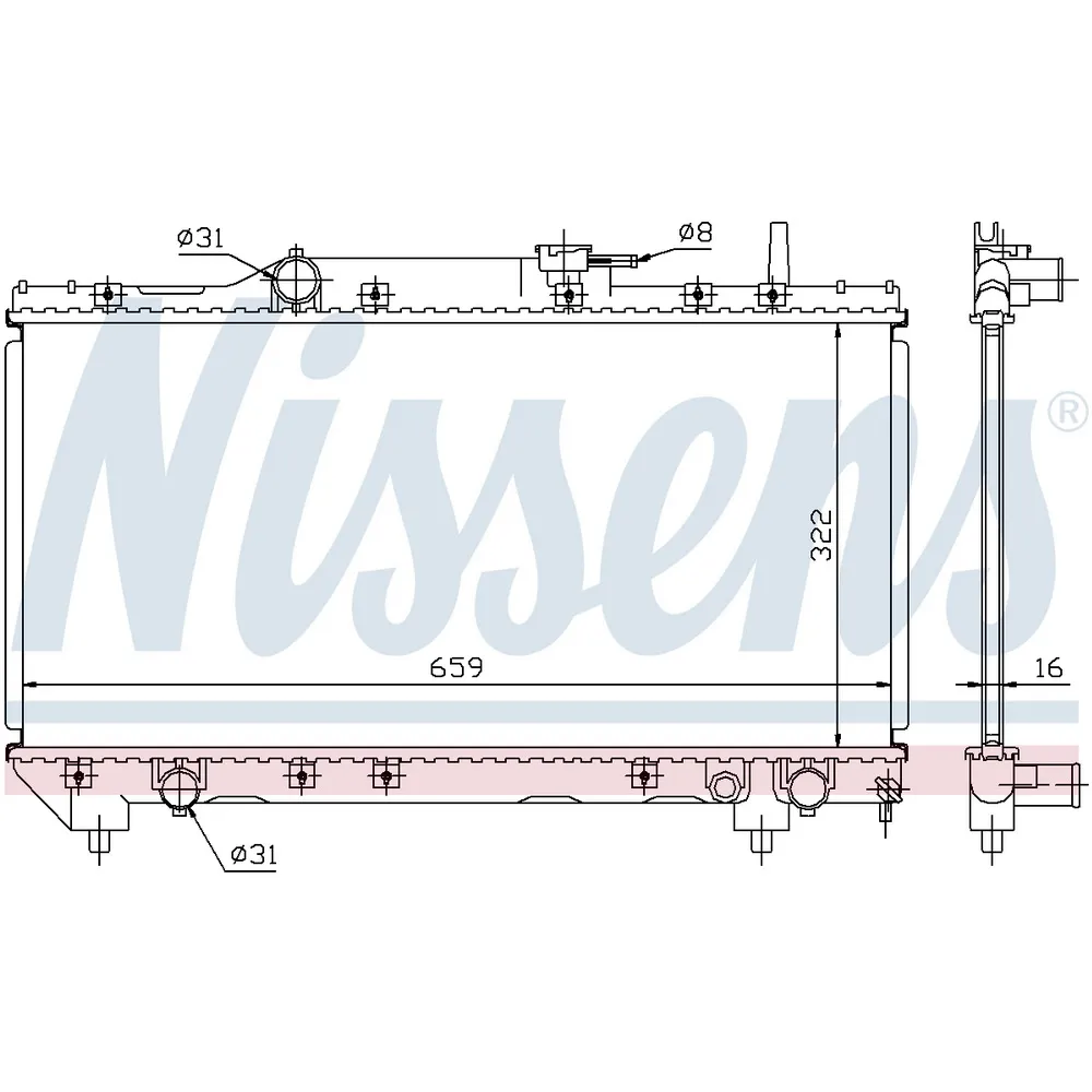 Радиатор основной NISSENS 64838A