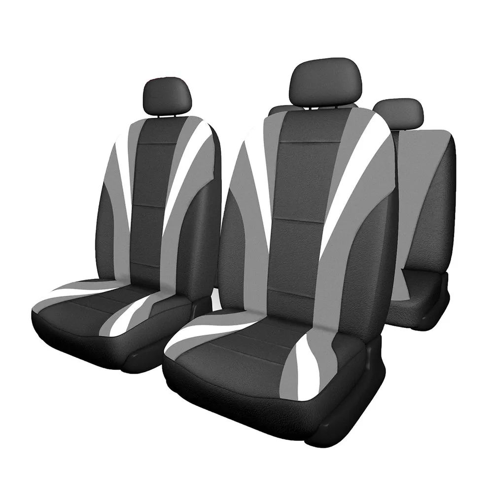 Чехлы сиденья SKYWAY Drive-3 экокожа 11 предм. черно/серый SKYWAY S01301165