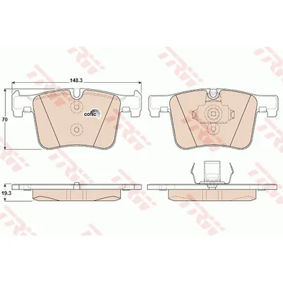Колодки передние BMW X3 F25 TRW GDB1942