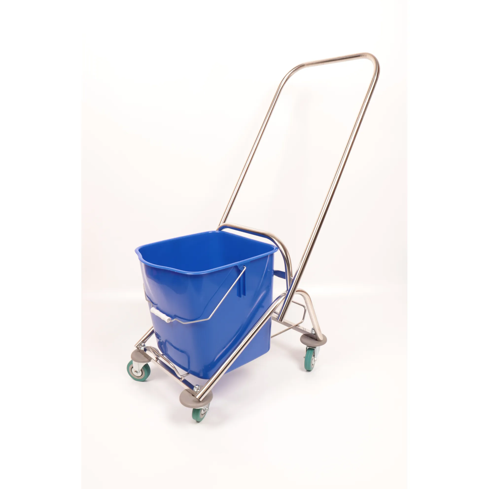 Тележка одноведерная 25л без отжима, база нержавейка, без корзины, КОРОТКАЯ ручка ACG 1011904