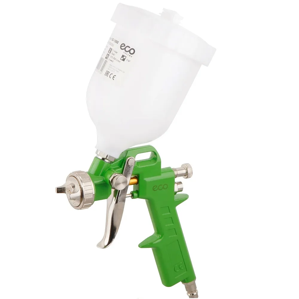 Краскораспылитель ECO SG-1000 (HVLP, сопло ф 1.5мм, верх. бак 600мл) Eco SG1000H15U