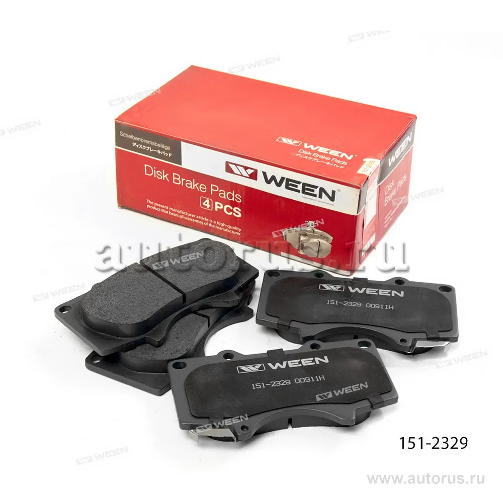 Тормозные колодки дисковые передние LEXUS GX (J12,URJ15), MITSUBISHI Pajero IV, TOYOTA WEEN 151-2329