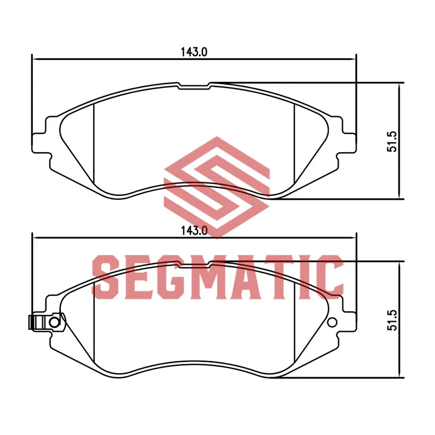 Колодка торм диск пер Chevrolet Lacetti 1.6 2005-; Chevrolet Lacetti 1.4 2005-; Daewoo Gentra 1.5 (!=SGBP2651) SEGMATIC SGBP2592