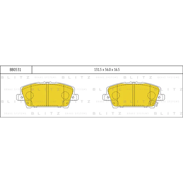 Колодки тормозные дисковые передние HONDA Civic 06-> BLITZ BB0531