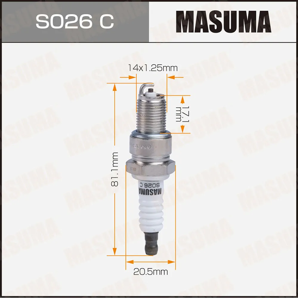 Свеча зажигания BPR6ES-11 (4824) HYUNDAI KIA MAZDA MITSUBISHI NISSAN SUBARU MASUMA S026C