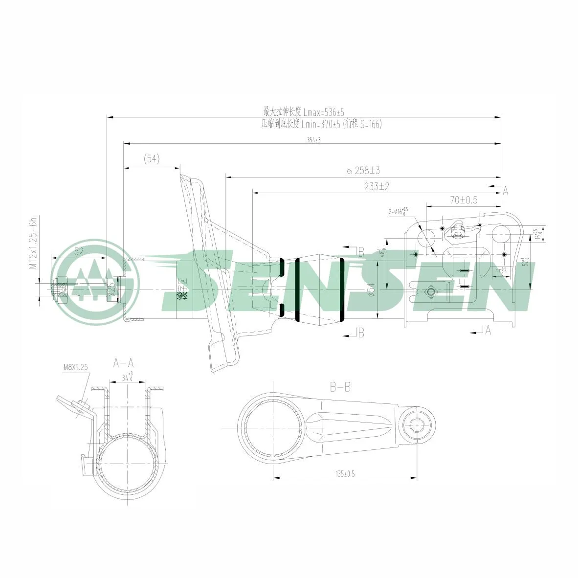 Амортизатор подвески газовый HONDA CR-V 02-06 LH SENSEN 42141075