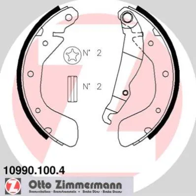 КОЛОДКИ БАРАБАН OPL ASTRA 91-01 200X29 ZIMMERMANN 109901004