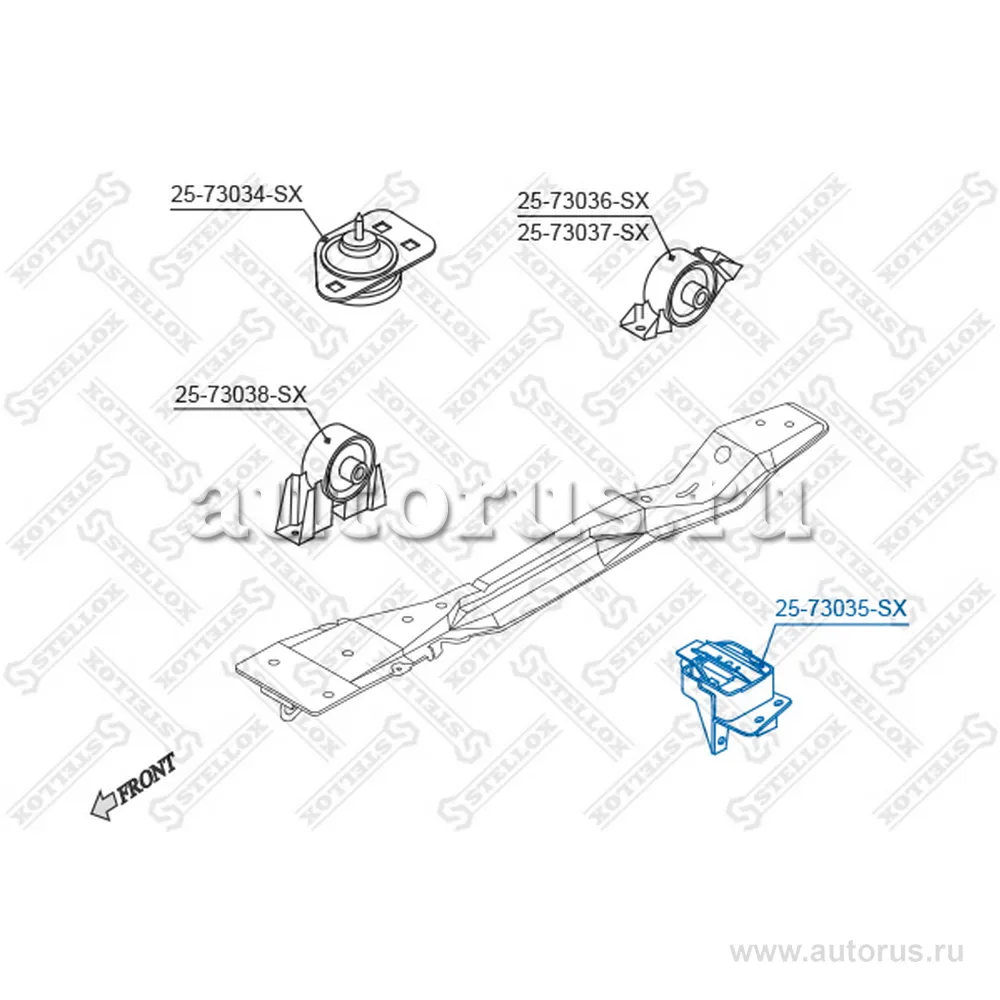 Подушка ДВС л.Daewoo Evanda 02 STELLOX 2573035_SX