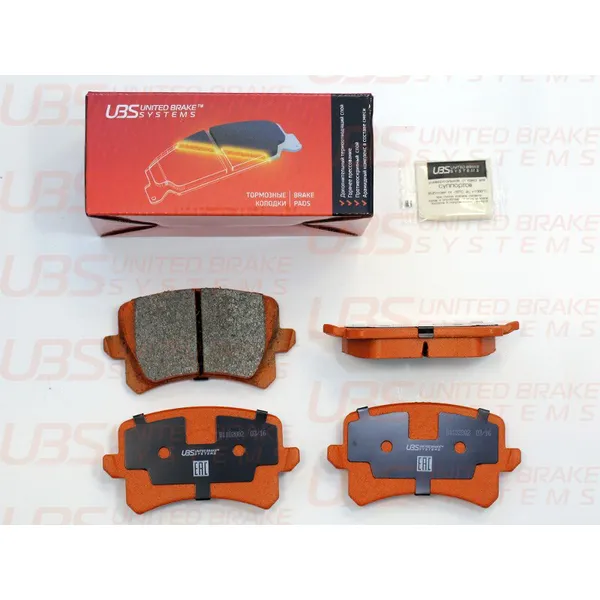 Тормозные колодки VW PASSAT 05-/10-/13-/SHARAN 10-/TIGUAN 07-/13-/AUDI Q3 11-/A6 08- задние UBS B1102002